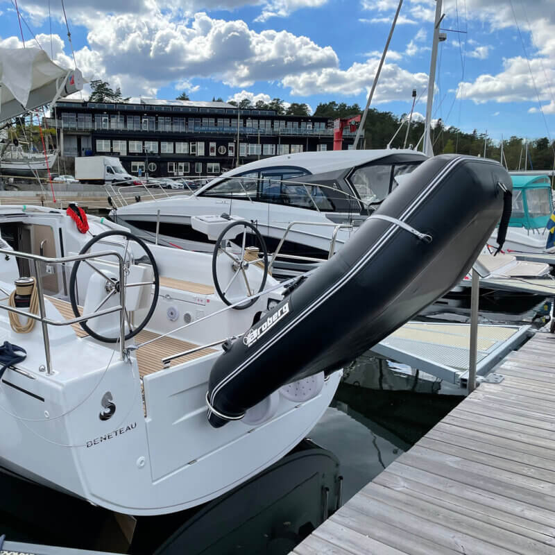 Dinghy Rings FLEX Dinghy Lift for transom mount