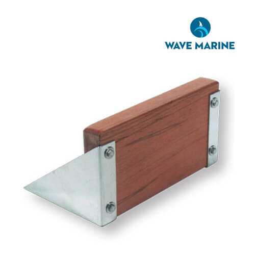Wooden outboard motor bracket, motosto for the bathing platform